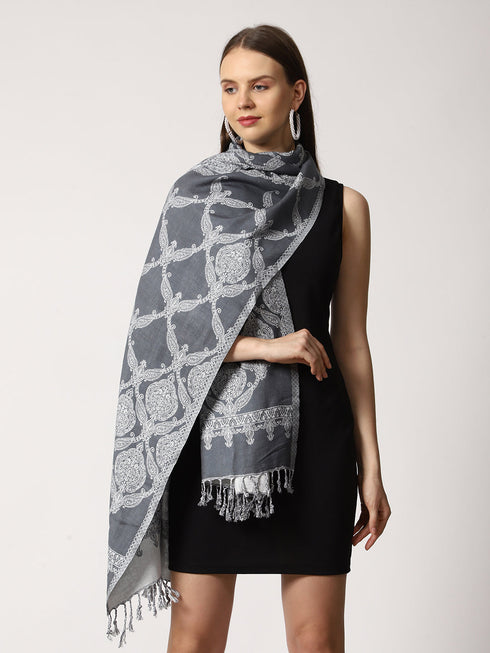 Women's Jamawar Wool Stole